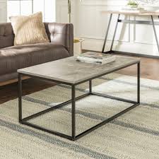 Concrete tallulah grange coffee table. Mixed Material Coffee Table Dark Concrete In 2020 Ottoman In Living Room Coffee Table Living Room Accents