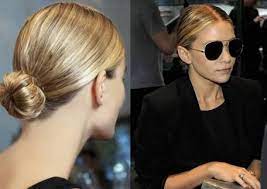 Been Super Into The Slicked Back Bun Look Lately It Makes You Look So Much More Pulled Together And With A Mid Hair Styles Braids For Long Hair Bun Hairstyles