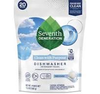 Amazon.com: Seventh Generation Cápsulas de detergente para lavavajillas,  elimina la comida pegada, libre y transparente, 20 cápsulas : Salud y Hogar