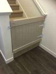 Diy Baby Gate Made From Mdf And Added Decorative Corners Hard Ware Was About 22 At Home Depot And Enough Diy Baby Gate Diy Baby Stuff Outdoor Storage Box