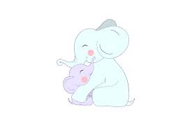 Download 2 Baby Elephants Cuddling Together Svg Cut File By Creative Fabrica Crafts Creative Fabrica PSD Mockup Templates