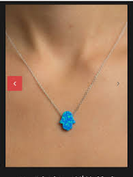 سلسله فضة عيار 925 سلسله الاوبال عيار الكف حجر اوبال افريقي مش البلاستيك Turquoise Necklace Turquoise Jewelry