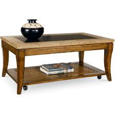 Rockford Rectangular Cocktail Table With Casters And Shelf By Broyhill Furniture At Becker Furniture Broyhill Furniture Coffee Table With Casters Coffee Table