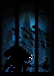 Underwater Rapture Metal Poster Fanfreak Displate In 2021 Bioshock Artwork Bioshock Art Bioshock