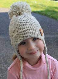 Child S Earflap Hat On The Midgauge Pattern By Mar Heck Crochet Hats Knitted Hats Hat Knitting Patterns