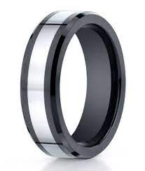 Benchmark Ceramic Ring Black Ceramic With Cobalt Chrome Wrap Cool Wedding Rings Ceramic Wedding Ring Wedding Ring Designs