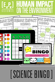 Human Impact On Ecosystems Science Bingo Digital And Print Cards Matter Science Printed Cards Plant Science