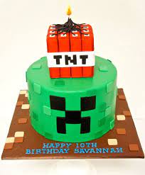 Minecraft Creeper Tnt Birthday Cake Minecraft Birthday Cake Minecraft Cake 7th Birthday Cakes