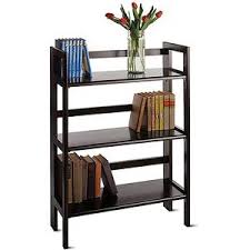 Winsome Wood 94896 3 Tier Walnut Stackable Folding Book Shelf Walmart Com Stackable Shelves Shelves Winsome Wood