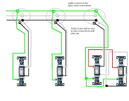 Series wiring routes the hot wire through several devices and then joins the neutral wire, which leads back to the source. I M Wiring In 3 Lights In Series All With Separate Switches The First One Has The Power Coming Into The Fixture Box And