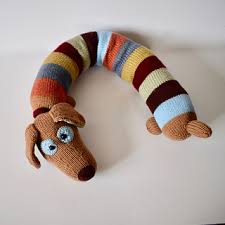 He could also be knitted in dk yarn and would just come out slightly larger. Fluffandfuzz S Jeremy The Sausage Dog Draught Excluder Ravelry