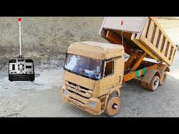 How To Make Rc Tipper Truck Mercedes Actros From Cardboard Youtube Wood Toys Plans Tipper Truck Toy Trucks