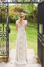 Available in beautiful lace patterns, this type of dress will work perfectly in a garden or outdoor reception area. French Lace Boho Style Wedding Dress By Dana Bolton Www Donnacrain Com For All Bridal Accessories Boho Style Wedding Dress Wedding Dresses Lace Lace Bride
