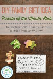 When your family already has everything it can be tough to figure out what you can gift the entire gang. Diy Family Gift Idea Puzzle Of The Month Inner Child Fun