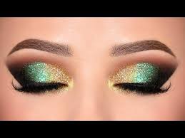 Green Gold Glitter Smokey Eye Makeup Tutorial Youtube Smokey Eye Makeup Glitter Smokey Eye Gold Eye Makeup Tutorial