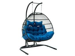 Mar 16, 2019 · the good news is, you can still have an indoor swing or hanging chair in your home, even if you can't actually hang it from your ceiling. Leisuremod Wicker 2 Person Double Folding Hanging Egg Swing Chair