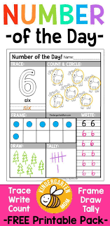 Number Of The Day In 2020 Kindergarten Math Printables Number Recognition Activities Preschool Numbers Preschool