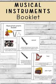 Assorted musical instruments design formed round with editable text area. Free Printable Musical Instruments Booklet