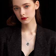 Collier Tête De Mort En Argent Sterling Rose, Collier Pendentif Coeur  Gothique En Cristal Noir Autrichien, Collier Halloween[n11571]