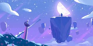 A warm up practice for the weekend; Hd Wallpaper Tv Show Steven Universe Floating Island Moon Pearl Steven Universe Wallpaper Flare