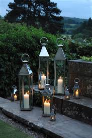Hurricane Lanterns Terrace Garden Design Outdoor Outdoor Lighting
