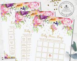 Cara download prefil dapodik 2021. Purple Floral Fairy Baby Shower Bingo Game Fun Activity Prefilled Instant Download Printable File Digital Printable Ff2 In 2021 Fairy Baby Showers Fun Baby Shower Games Baby Shower Bingo