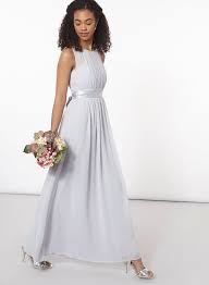 Showcase Petite Grey Natalie Bridesmaid Maxi Dress With Images Petite Bridesmaids Dresses Grey Bridesmaid Dresses Maxi Bridesmaid Dresses