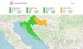 Searchable map/satellite view of croatia. Map Of Covid 19 Cases Across Croatia The Dubrovnik Times