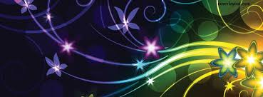 Retro Style Flowers Glowing Facebook Cover Facebook Cover Fb Cover Photos Cover Pics