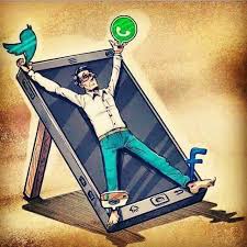 Atados A Las Redes Sociales Dibujos Mensajes Positivo Ocio Y Tiempo Libre