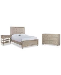 Set of bedroom furniture including dressers, chest of drawers, night stands, armoires, etc. Furniture Kelly Ripa Kendall Bedroom Furniture 3 Pc Set King Bed Dresser Nightstand Created For Macy S Reviews Furniture Macy S