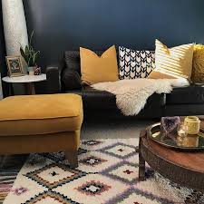 We did not find results for: 25 1 19 I Couldn T Take The Footstool Into The Bedroom So The Mustard Cushions Have Blue And Mustard Living Room Blue Bedroom Decor Blue Leather Sofa