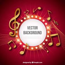 Download Red Background With Golden Musical Notes For Free Vector Free Music Note Symbol Free Vector Art