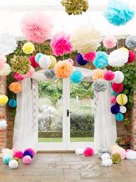 Top Tips Hanging Decorations Boho Wedding Blog Pom Pom Decorations Paper Flower Ball Paper Flowers