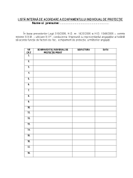 Hg privind cerintele minime de securitate si sanatate pentru utilizarea de catre lucratori a echipamentelor individuale de protectie la locul de munca publicata in. Lista Acordare Eip 2014