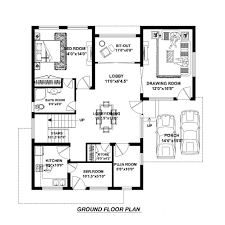 2 cars parking in front of the house. House Plans For 40 X 40 Feet Plot Decorchamp