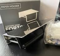 Forious toilet paper holder wall mount stainless steel mirror brushed black  matt | eBay