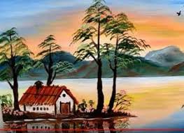 Simple Landscape Painting With Mountain