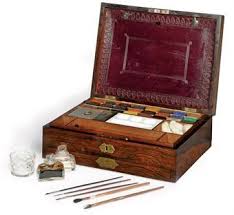 A Victorian Rosewood Artist S Paint Box Mid 19th Century By Roberson Company Interiors Auction Presentation Box Painted Boxes Victorian Art Box Art