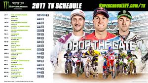 Our ota tv guide lists the television shows you can be watching for free with any quality tv antenna. Monster Energy Supercross 2017 Tv Schedule Now Available Business Wire