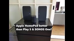 The sonos arc is better than the bose soundbar 700 in producing dialogue. Apple Homepod Better Than Sonos One Play 5 Youtube