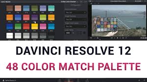 Davinci Resolve 12 48 Color Match Palette