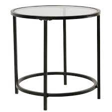 Maybe you would like to learn more about one of these? Round Metal Accent Table With Glass Top Black Homepop Target