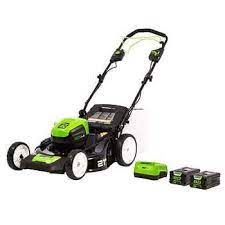 Greenworks 80v Lithium Ion 21 Self Propelled Mower With Two Batteries And Charger Lawn Mower Self Propelled Mower Cordless Lawn Mower