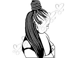 Black Woman Svg Braids Dreads Hairstyle Beauty Salon Logo Etsy Beauty Salon Logo Dread Hairstyles Salon Logo