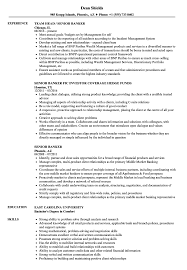 Senior Banker Resume Samples Velvet Jobs