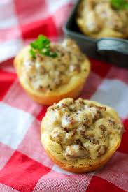 Image result for sausage gravy biscuits