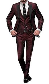 Jetzt hat uns meine verwitwete. Spezielle Anlasse Slim Fit Herrenanzug In Bordeaux Rot Mit Weste Anzug Hochzeit Buhne Sakko Kleidung Accessoires Pokupec Hr
