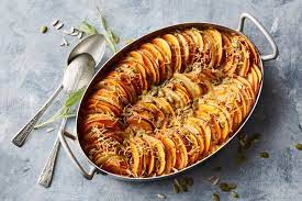 Healthier Potato And Sweet Potato Bake
