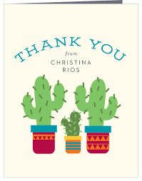 Choose this editable pastel pink thank you wedding card template by wepik. Cactus Thank You Cards Match Your Color Style Free